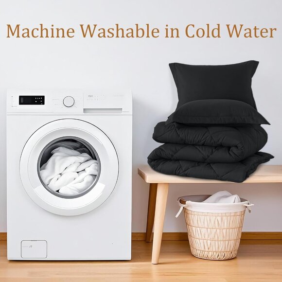 Queen Size Comforter Black  Set - Picture 4 of 9